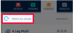 Update Cash Out Value Image
